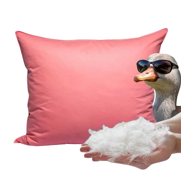 Poduszka 70x80 Półpuch Inlet Bawełniany Andrychowski 100% pierze gęsie