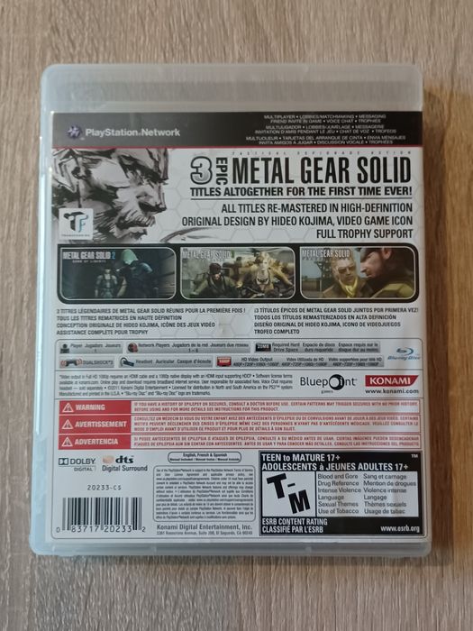 Gra na PS3 Metal Gear Solid HD Collection US stan bdb
