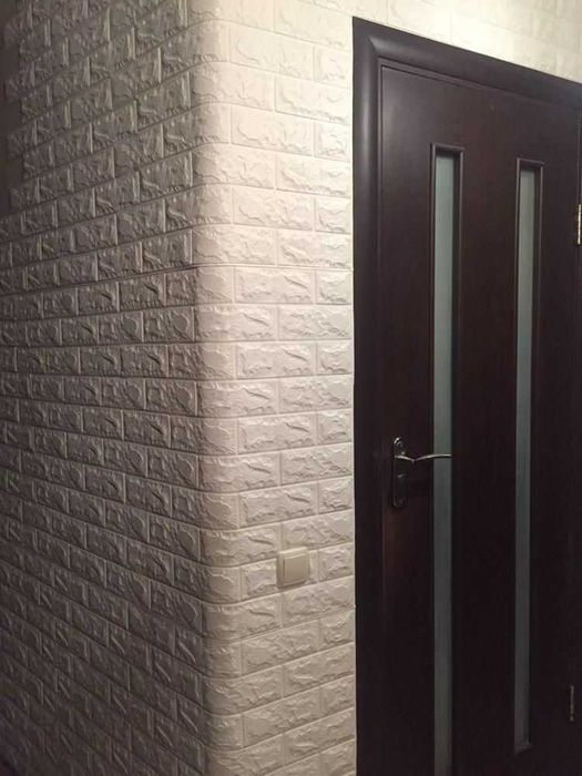 ТОП! 77*70 см Самоклеющиеся 3D панели под кирпич, белый кирпич Лофт декоративные панели для стен, стеновые панели, самоклеючі 3D панелі під білу цеглу