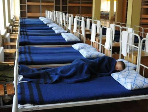 Одеяло армейское полушерстяное 140х205см (синее с черными полосами)