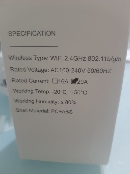 Розумна СМАРТ розетка Wi-Fi Smart Plug 20А