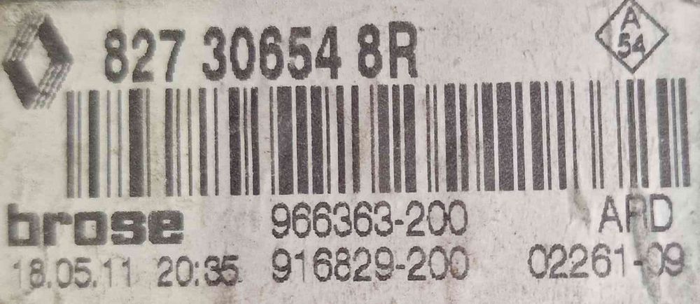 Elevador Vidros Trás Direito 827306548R - RENAULT MEGANE III Hatchback