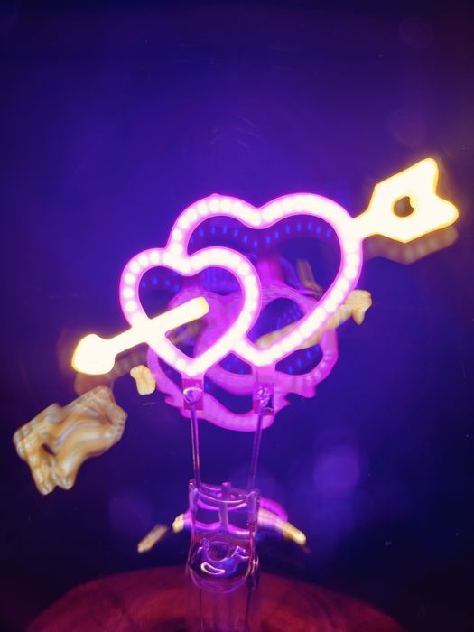 Żarówka LED dekoracja LOVE  dwa serca