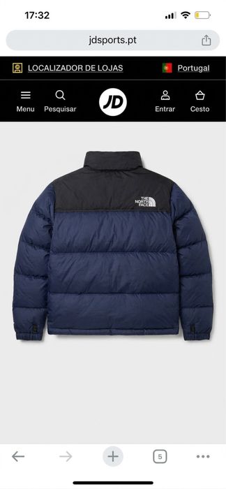 Casaco The North Face 1996 Retro Nuptse 700 Azul/Preto - Como Novo