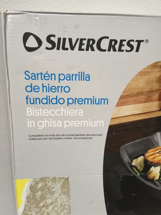 Grelhador de ferro fundido novo