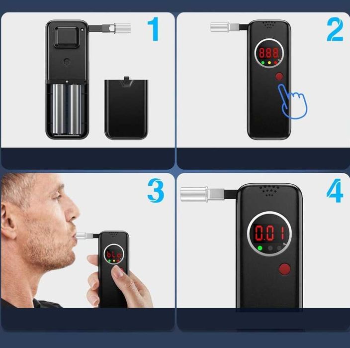 Alkomat Cyfrowy Precyzyjny + 6 ustników Hikey