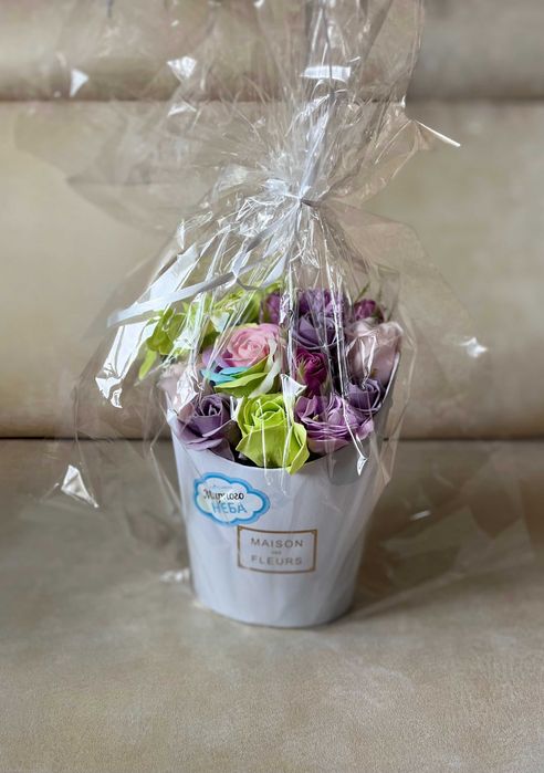 Букет з мила декоративні квіти Ajo flowers штучні троянди