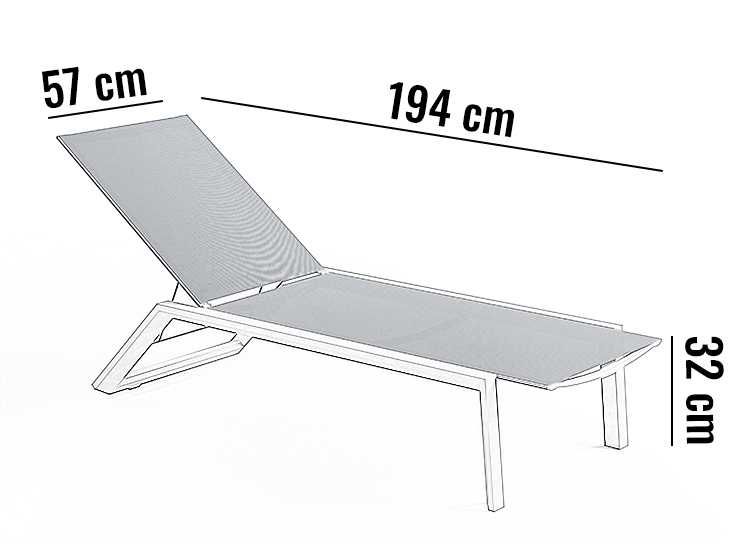 Garden Space -40% Leżak ogrodowy Murcia