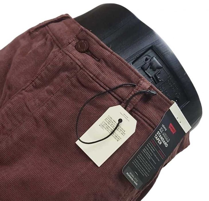 Męskie spodnie sztruksowe Levi's - XX Chino Levis brązowe nowe W32/L34