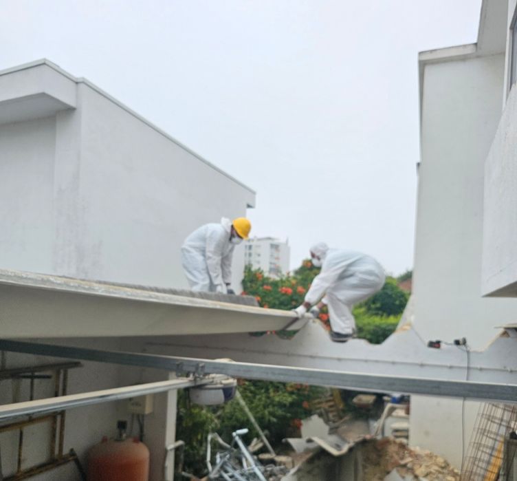 AMIANTO, Remoção de coberturas