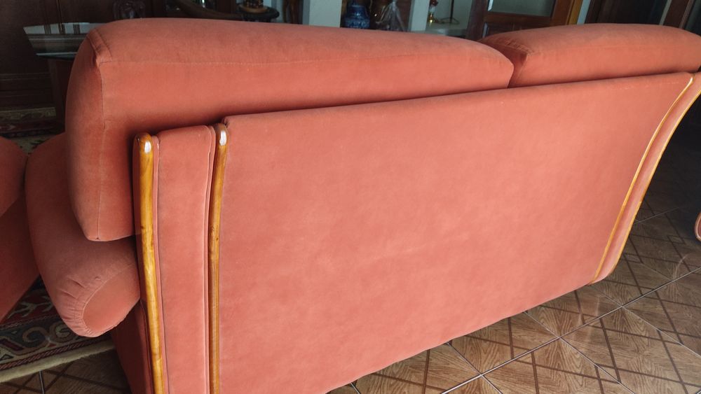 Conjunto de 3 sofás cor tijolo