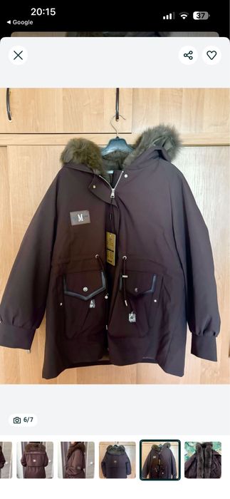 Стильна парка з натуральним хутром,2в1 зимова або весняна Розмір М