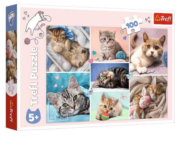 TREFL 16420 PUZZLE 100 w kocim świecie