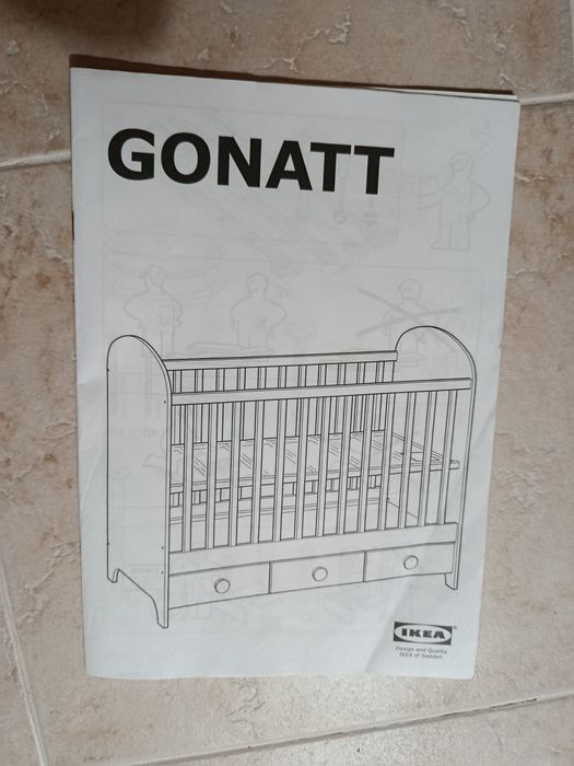 Berço evolutivo IKEA Gonatt + colchão 60X120