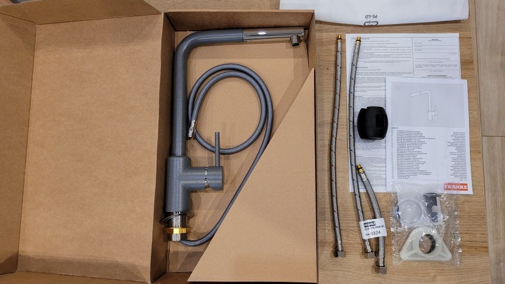 Nowa bateria kuchenna Franke Sirius L Side pull-out chrom/szary