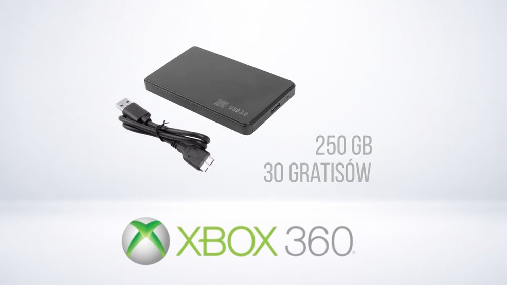 DYSK 250 GB do Xbox360 z wgraną modyfikacją | SAM WYBIERZ GRATISY