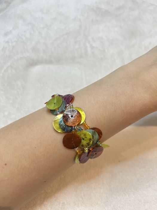 Bransoletka masa perłowa muszle aesthetic hippie boho etno 26