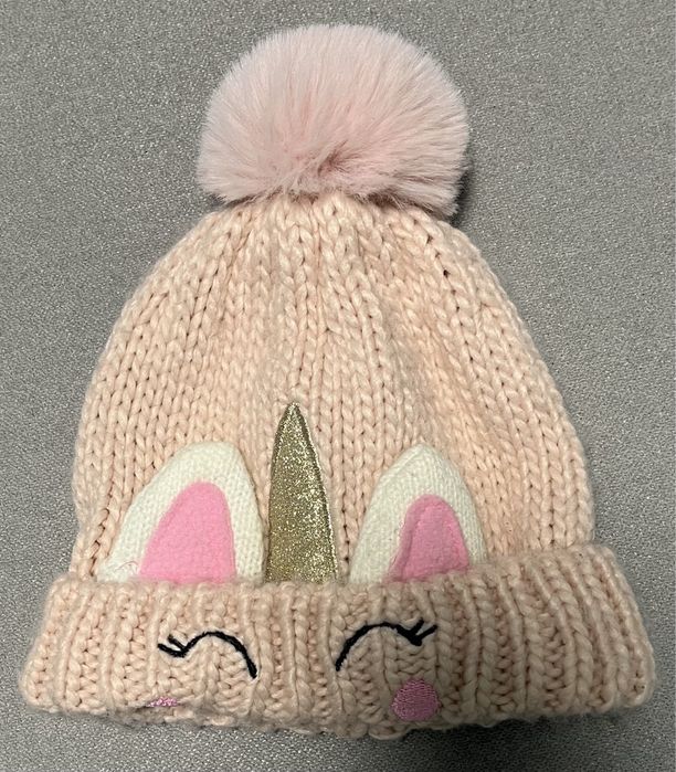 Różowa czapka jednorożec Primark 6-12 miesięcy