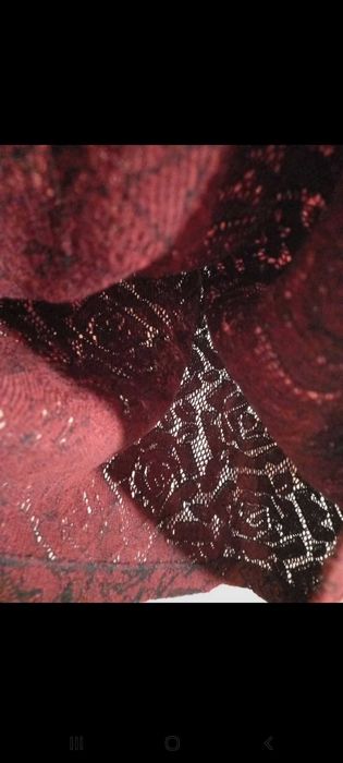 Vestido em tecido rendado - bordeaux - M - Guess