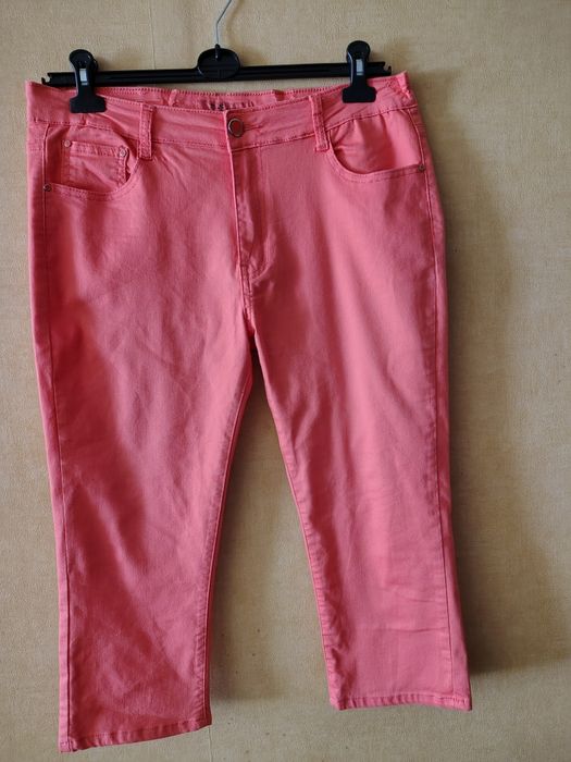 Morelowe rybaczki jeansowe Plus Size