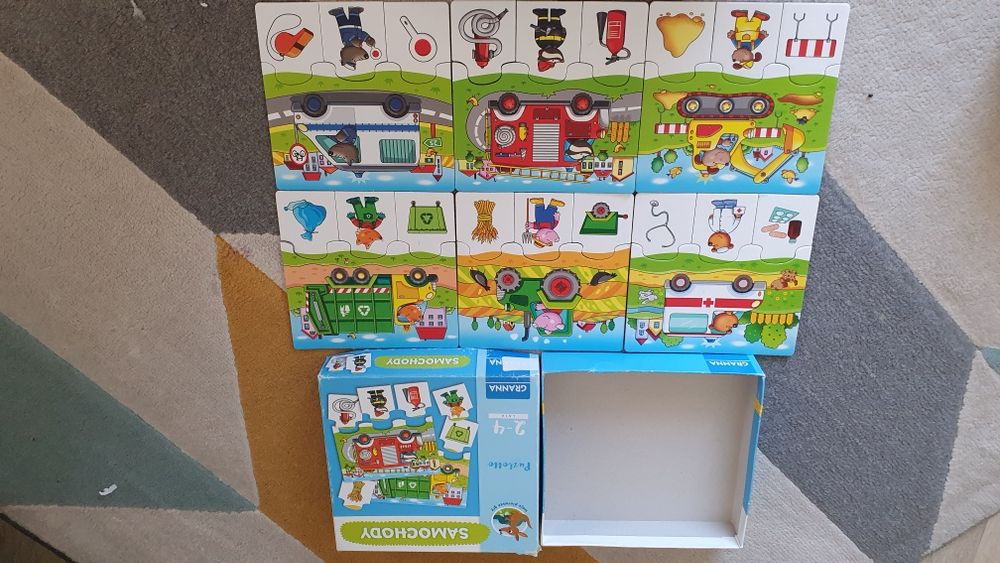 Samochody puzzle edukacyjne Granna