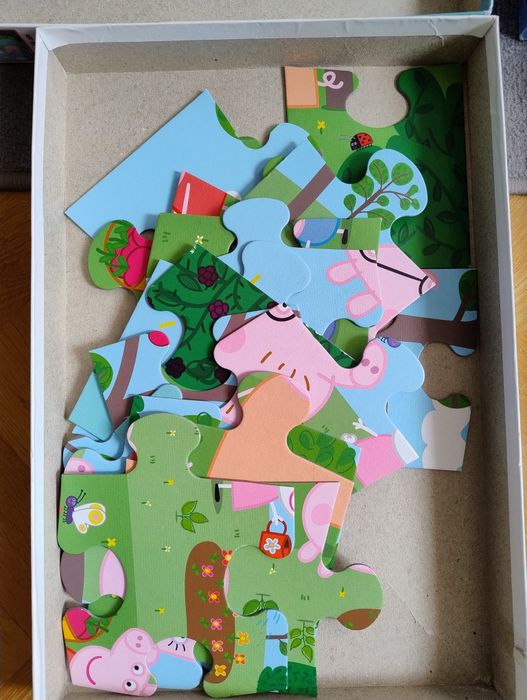 2x Puzzle maxi trefl Peppa i Myszka Miki