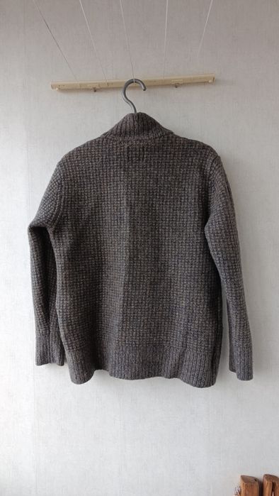 Свитер superdry шерстяной коричневый размер m-l