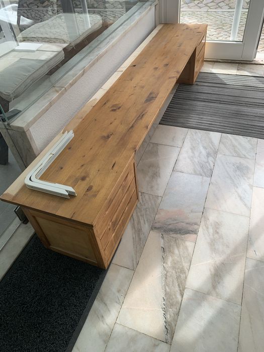 vendo bancada construida em madeira