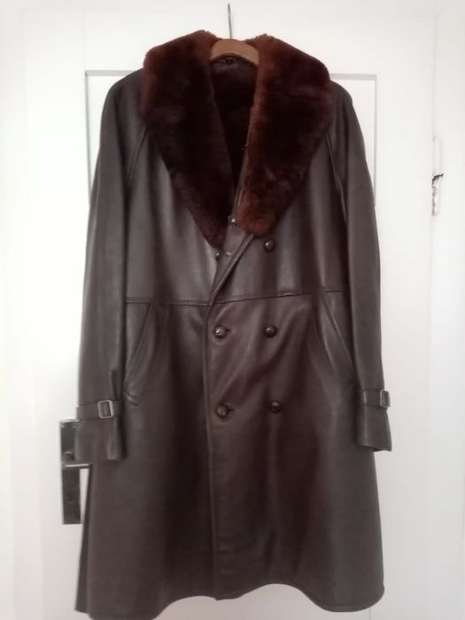 Płaszcz skórzany PRL
