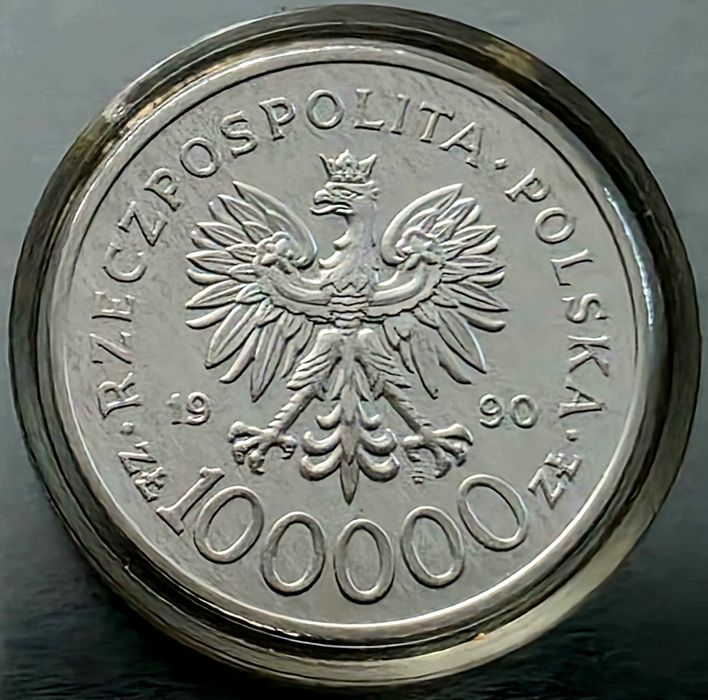 100000 zł Solidarność mała gruba