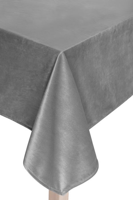 Obrus bieżnik 60x120 Soft popielaty welurowy