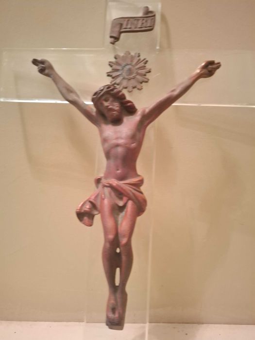 Crucifixo com cruz em Acrílico transparente