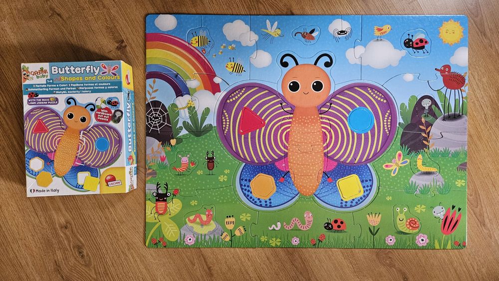 Puzzle xxl duże dla dzieic 1 - 4 lata motylek 29 elementów