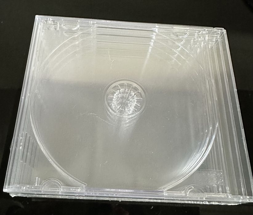Pack de cinco caixas transparentes para CDs ou DVDs novo selado