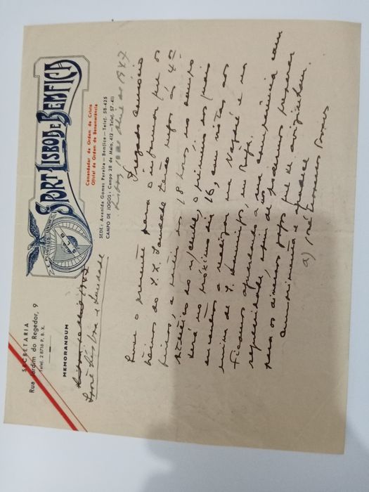 Benfica, cartas antigas