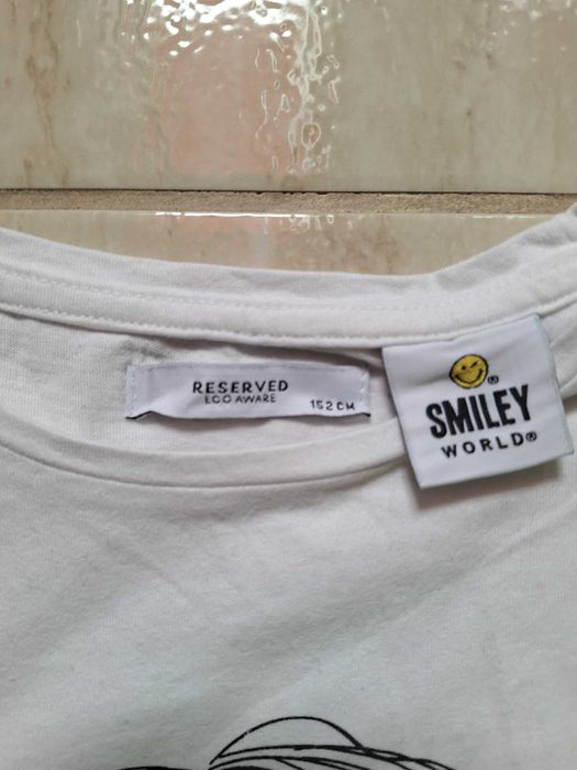 T-shirt dla dziewczynki biały rozm. 152 cm