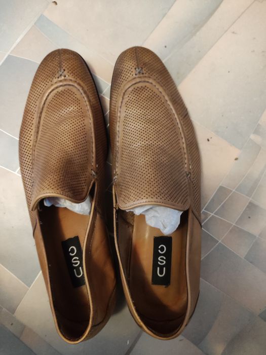 Чоловічі шкіряні літні туфлі