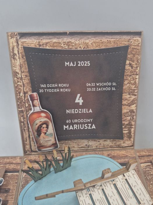 Exploding box urodziny mężczyzna WĘDKARZ prezent urodziny/emerytura