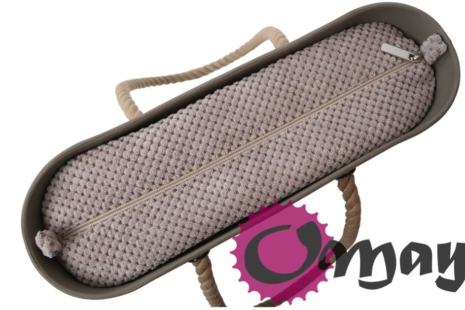 Naturalny organizer do OBAG STANDARD welur beżowy humus wnętrze OMAY