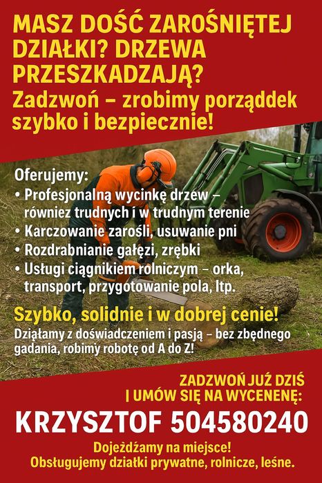 Wycinka drzew i nie tylko !!
