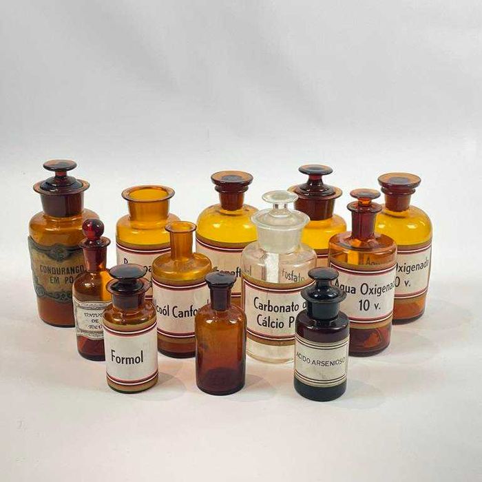 Frascos de Farmácia antigos
