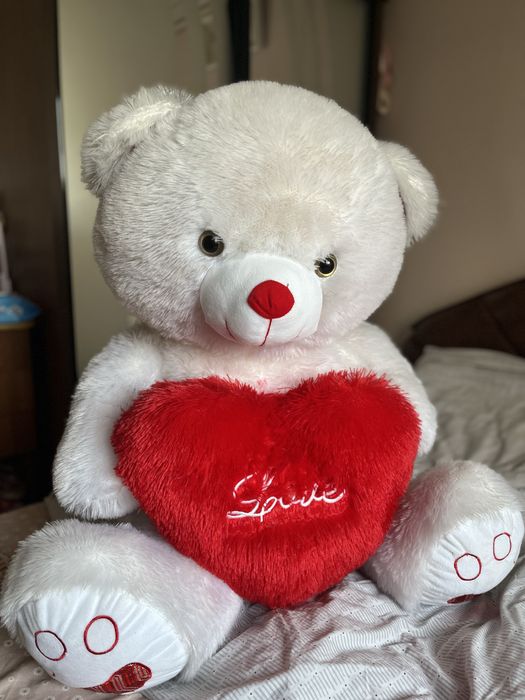 Мяка іграшка ведмідь білий великий