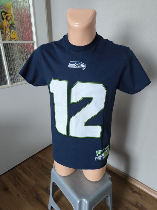 Majestic Seattle Seahawks t-shirt S granatowy 12 Fan NFL