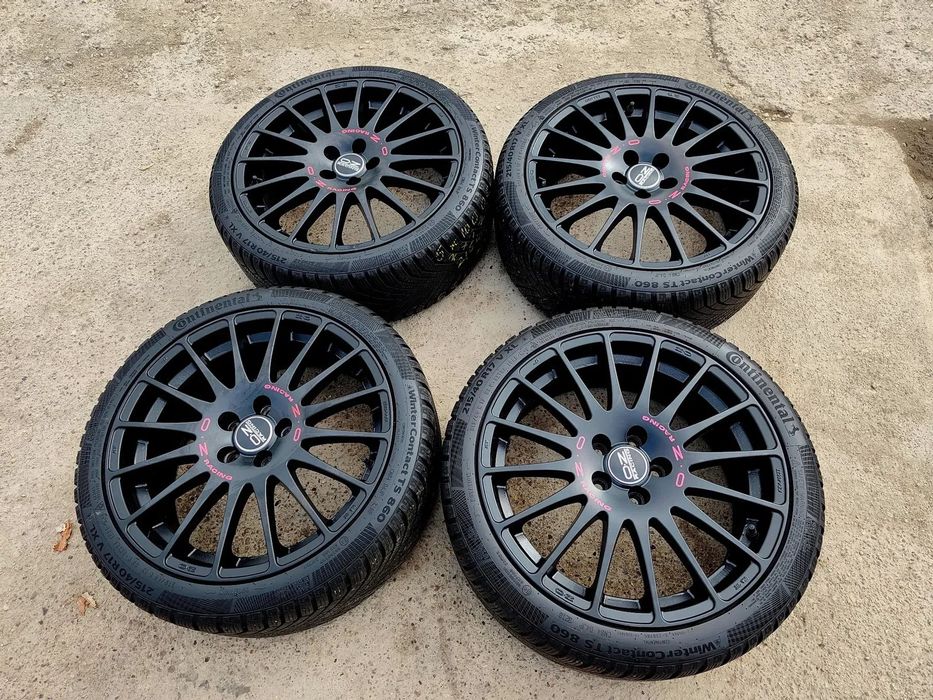 5x100 Alufelgi Felgi Aluminiowe 17 Koła Zimowe Zima OZ RACING SUPERTURISMO Czarne ITALY VW GOLF NEW BEETLE BORA POLO AUDI A3 TT A1 SKODA OCTAVIA I FABIA SEAT LEON I TOLEDO 2 IBIZA SUBARU TOYOTA 7mm Legnica ALU-RAD 215/40