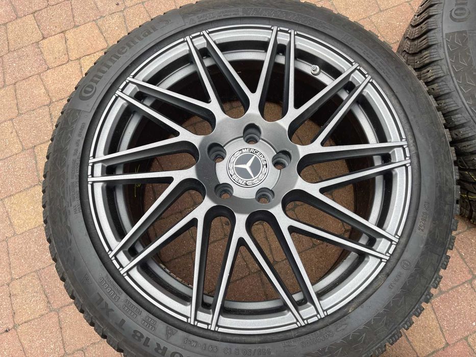 4073. Alufelgi 18" Mercedes E klasa W212 W213 CLS S klasa BMW 8.5J ET45 5x112 grafitowe proste