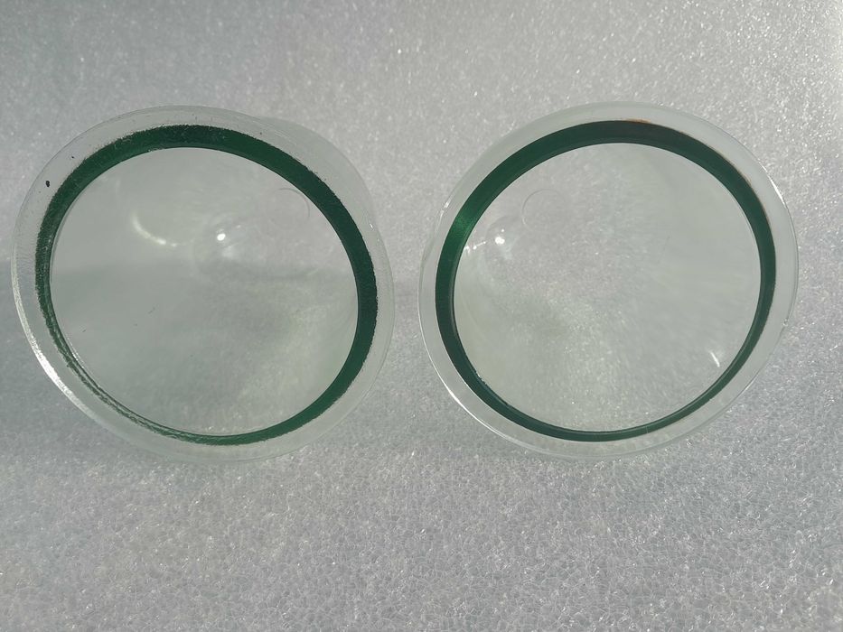 Stara lampa przemysłowa, loft, PRL - klosz szklany