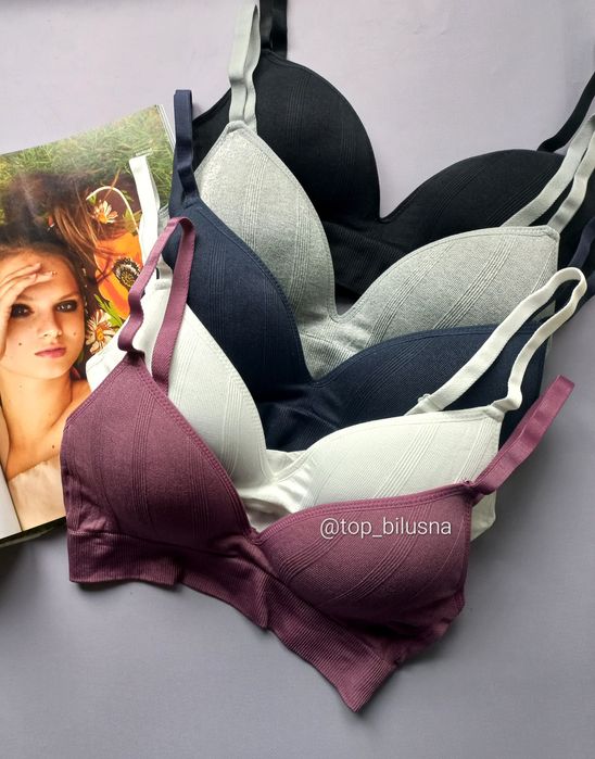 Топ бюстик бюстгальтер в рубчик/без кісточок/нижня білизна