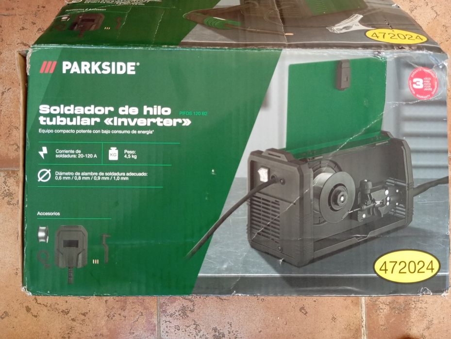 Máquina de soldar inverter Parkside nova