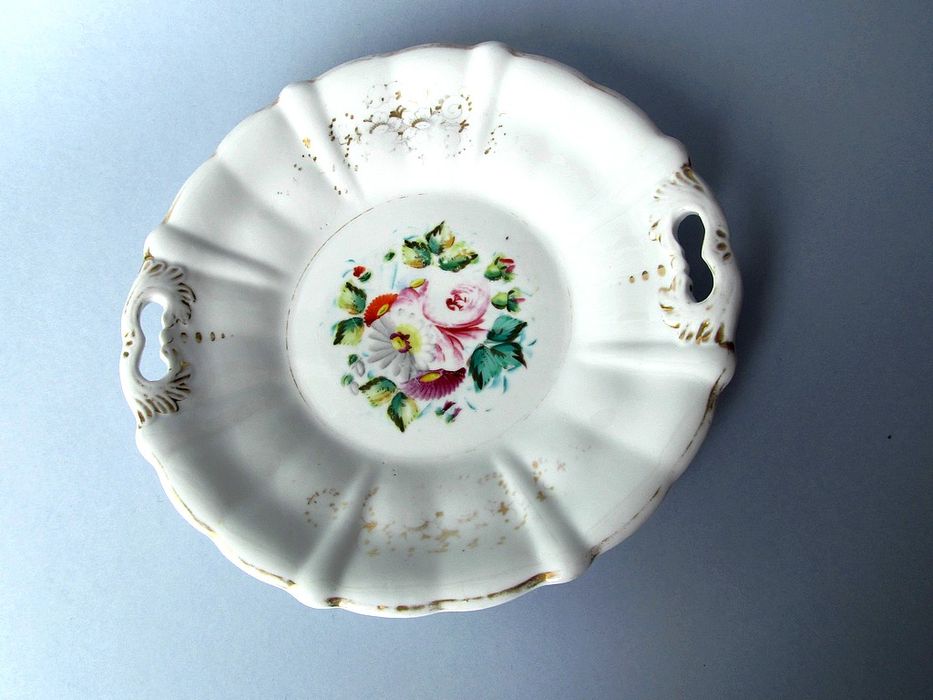 śląska malowana patera porcelanowa xix wiek