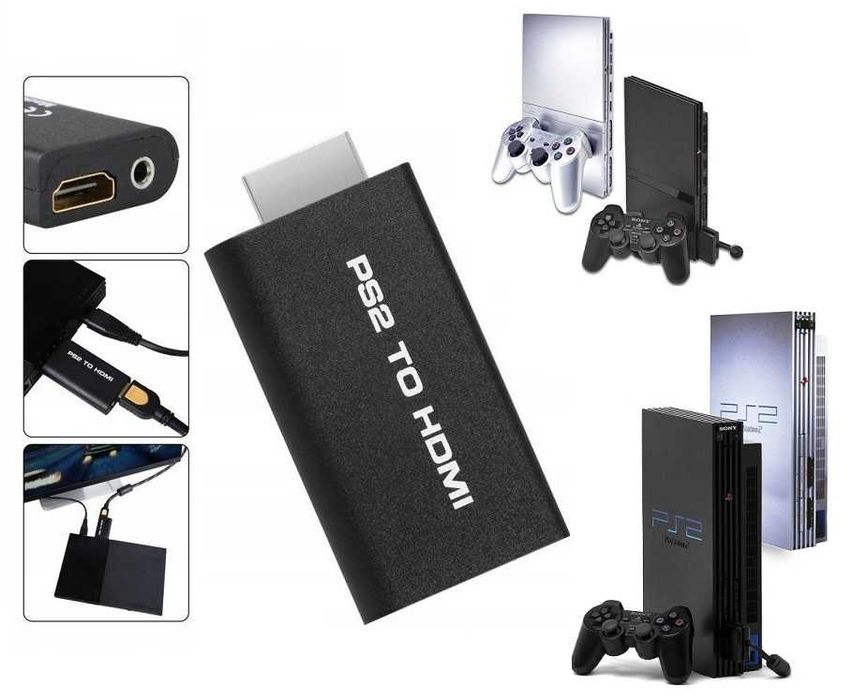 Konwerter PS2 do HDMI + Kabel HDMI * Serwis Konsol VideoPlay Wejherowo